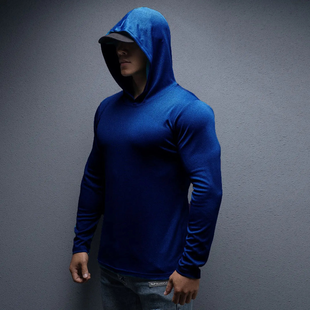 Vår höst Fitness T-shirt Herr Långärmad Snabbtorkande GYM Tight Sport Tunn Topp Tränings T-shirt herr hoodie sportkläder