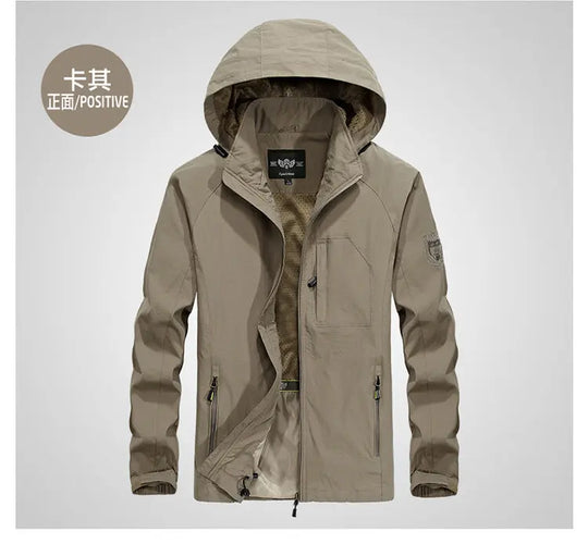 Mode Herren Casual Windbreaker Jacken Kapuzenjacke Mann wasserdicht Outdoor Softshell Wintermantel Kleidung warm Plus Größe