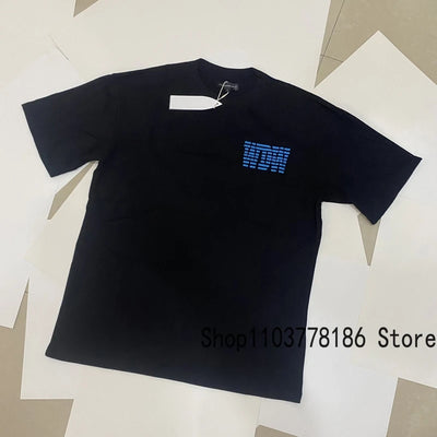 Men's Clothing Who Decides War T-shirts American Street Loose Washed Black Do Old Tops Breathable Cotton WDW Short Sleeve