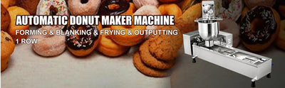 VEVOR Commercial Automatisk Donut Maker Machine 7L Hopper Rostfritt stål Donut Maker 3 storlekar Formar Fritös Köksapparater