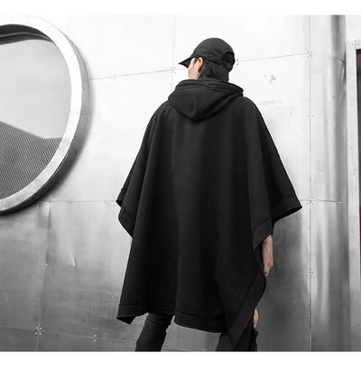 ARENS Techwear Black Oversized Hoodies Sweatshirt Baggy Trench Coat Anorak Men Goth Punk Japanese Streetwear Hip Hop Gothic