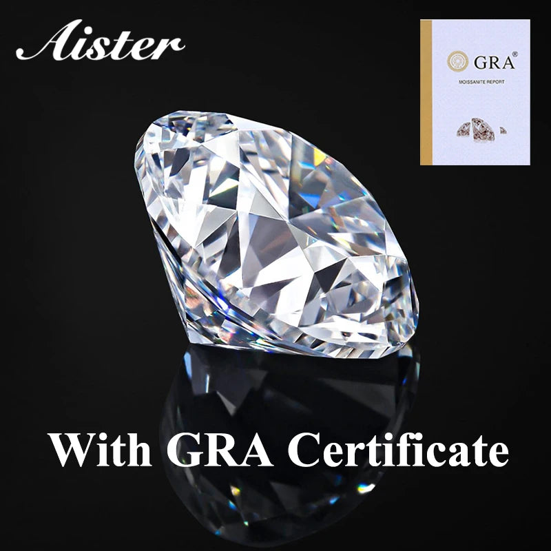 Aister™ | Certified Moissanite Lab Diamonds with GRA Certificate | Wholesale D Color Moissanite Loose Stones 0.1-12.0ct VVS1