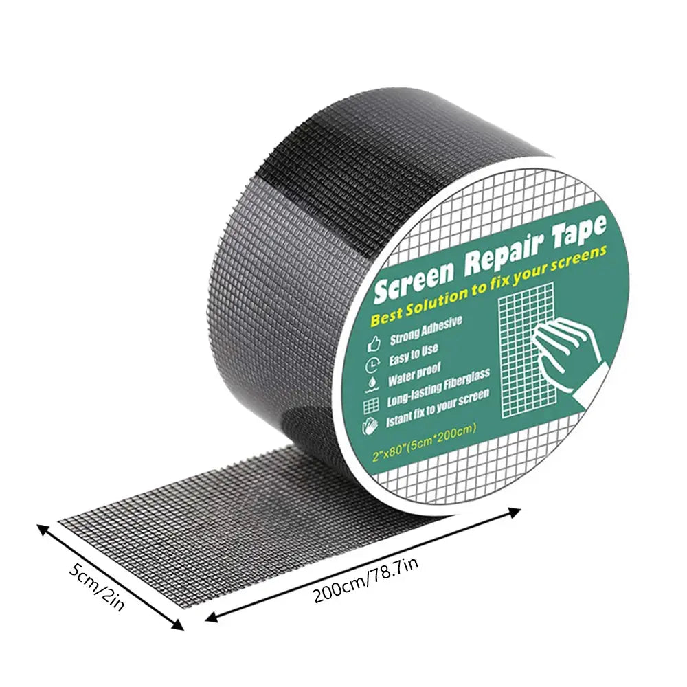 Window Mosquito Net Repair Tape Waterproof Self Adhesive Window Screen Repair Patch Strong Anti-Insect Mesh Broken Holes Repair Everrd