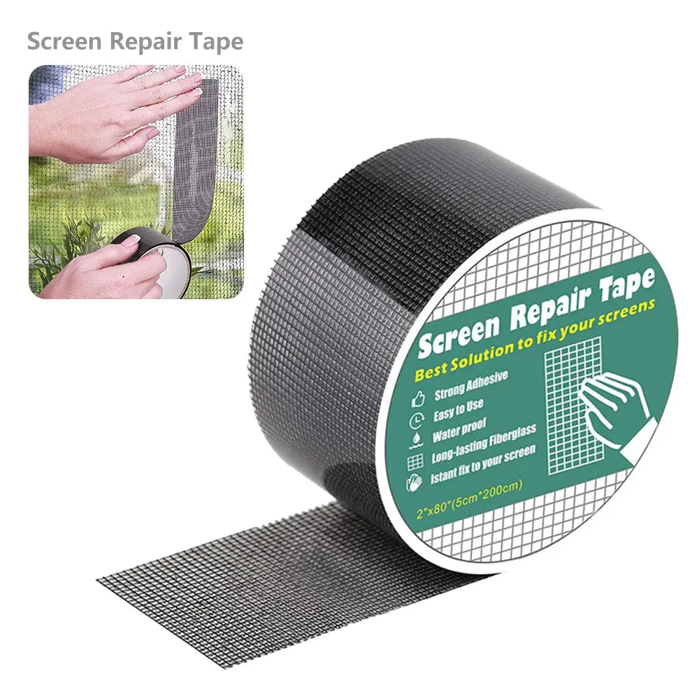 Window Mosquito Net Repair Tape Waterproof Self Adhesive Window Screen Repair Patch Strong Anti-Insect Mesh Broken Holes Repair The Instafix Self-Adhesive Window Screen tape