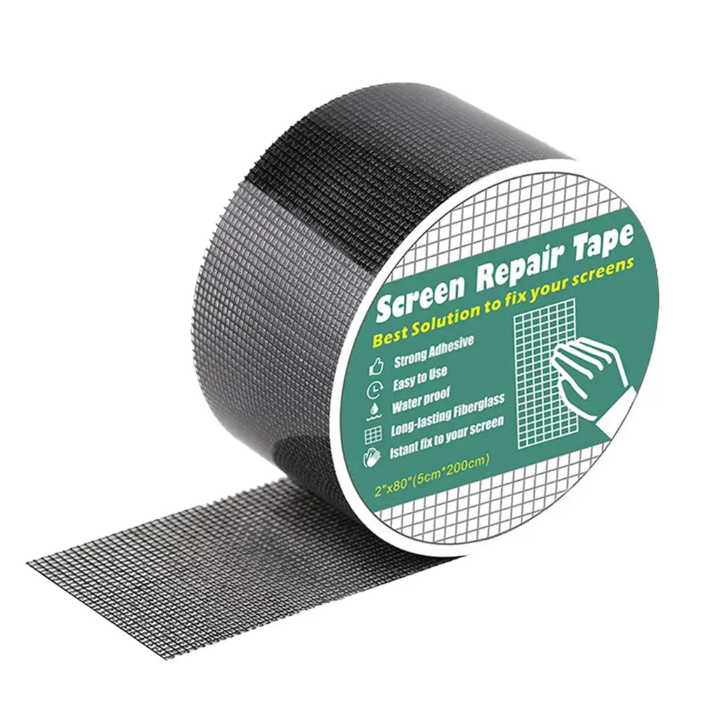 Window Mosquito Net Repair Tape Waterproof Self Adhesive Window Screen Repair Patch Strong Anti-Insect Mesh Broken Holes Repair Everrd