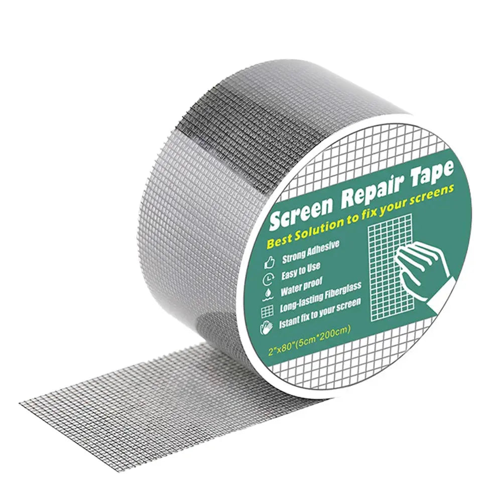 Window Mosquito Net Repair Tape Waterproof Self Adhesive Window Screen Repair Patch Strong Anti-Insect Mesh Broken Holes Repair Everrd