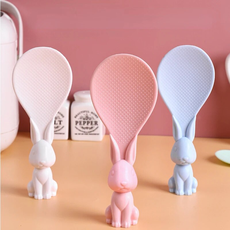 Rabbit Standing Non-Stick Rice Spoon (Pack of 3) Everrd