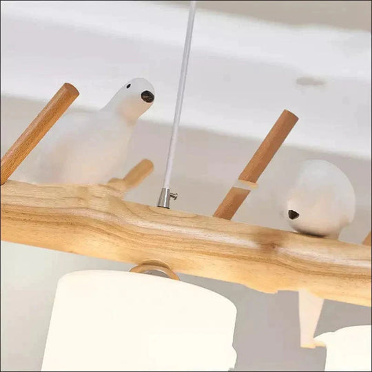 Led Bird Chandelier Japanese Log Lighting - EVERRD USA