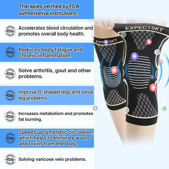 EXPECTSKY™ Ice Slik Tourmaline Shaping Knee Sleeve--For Men and Women, Medical Grade Knee Pads,Suitable for body shaping, arthritis, relief of joint pain, varicose veins, gout, etc - EVERRD USA