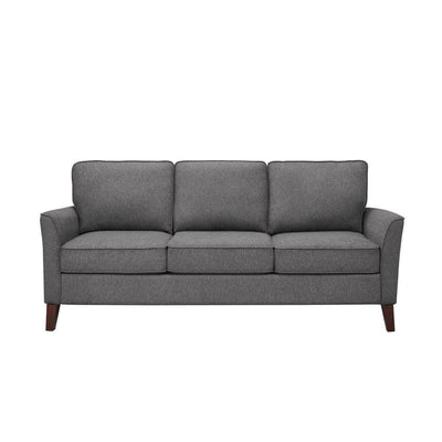 Doherty 79.9 In. Flared Arm Upholstered Sofa in Charcoal Grey