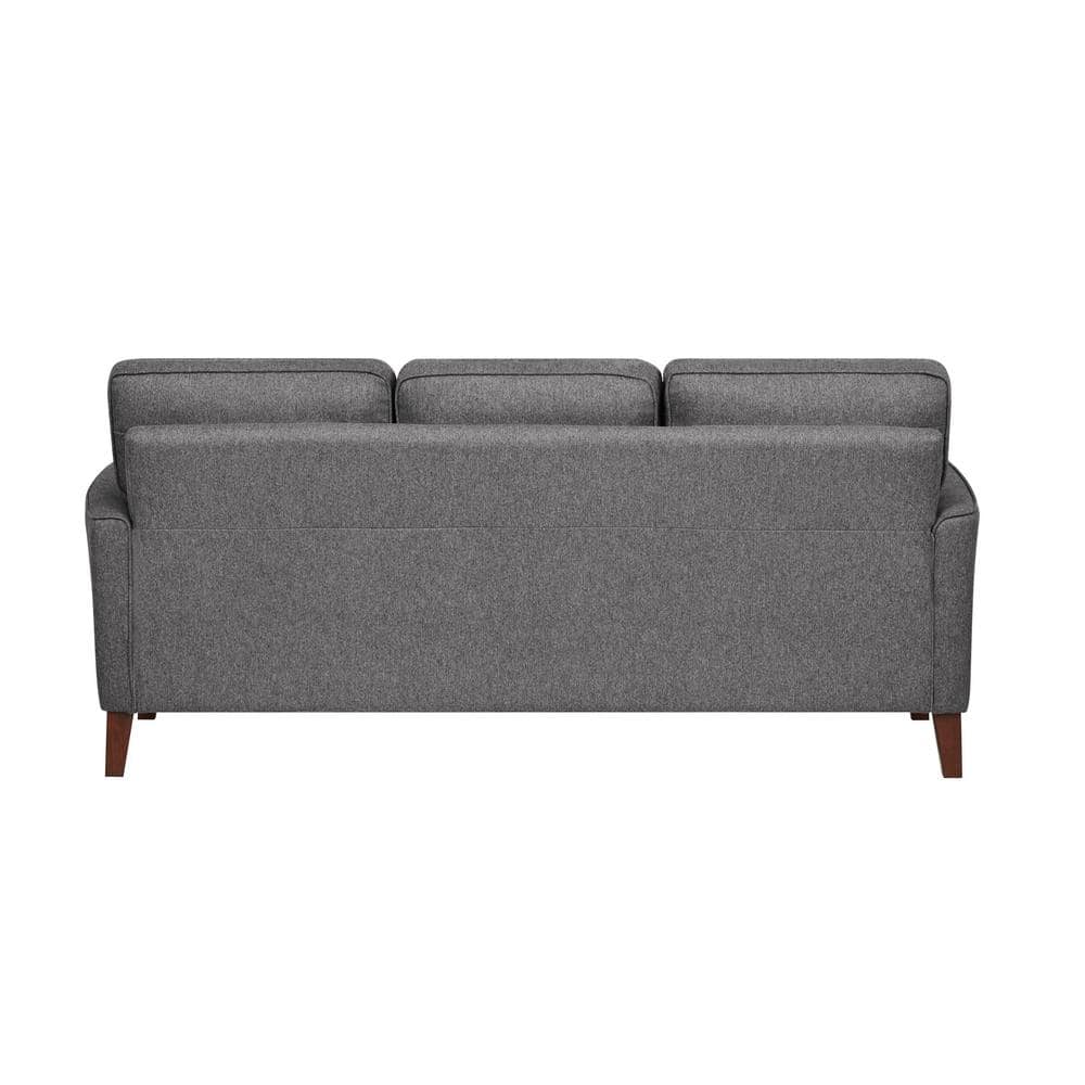 Doherty 79.9 In. Flared Arm Upholstered Sofa in Charcoal Grey