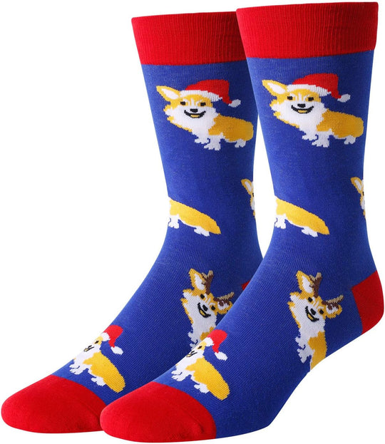 Dog Gifts Crazy Dog Socks, Novelty Funny Corgi Gifts for Corgi Lovers Corgi Socks Men Xmas Gifts