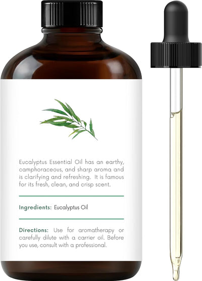 Eucalyptus Essential Oil - Huge 4 Fl Oz - 100% Pure and Natural - Premium Grade Essential Oil for Diffuser and Aromatherapy