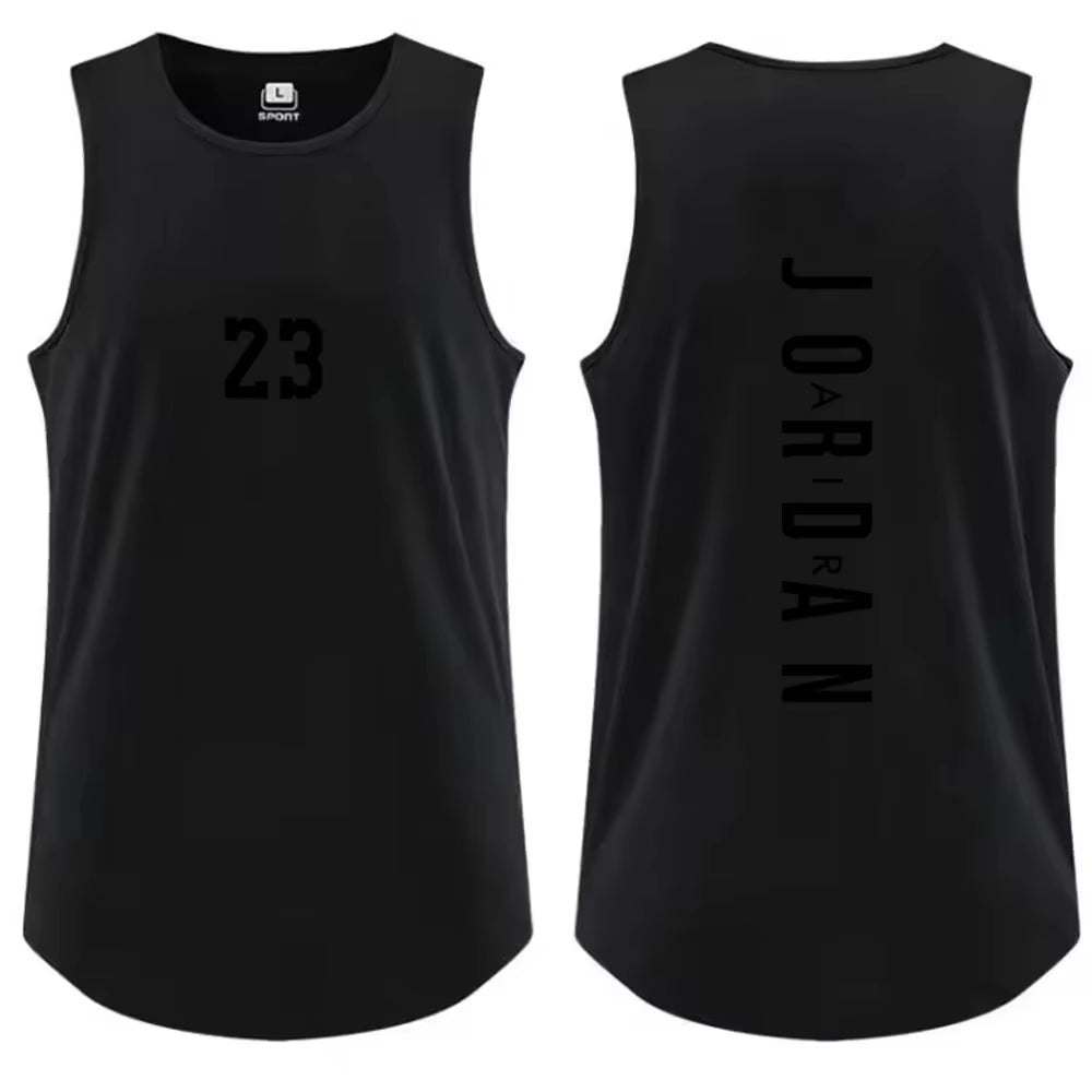 Summer Men'S Outdoor Basketball Sports Breathable Sweat-Absorbent Vest Fitness Workout Tops Casual Fashion Men'S Clothing