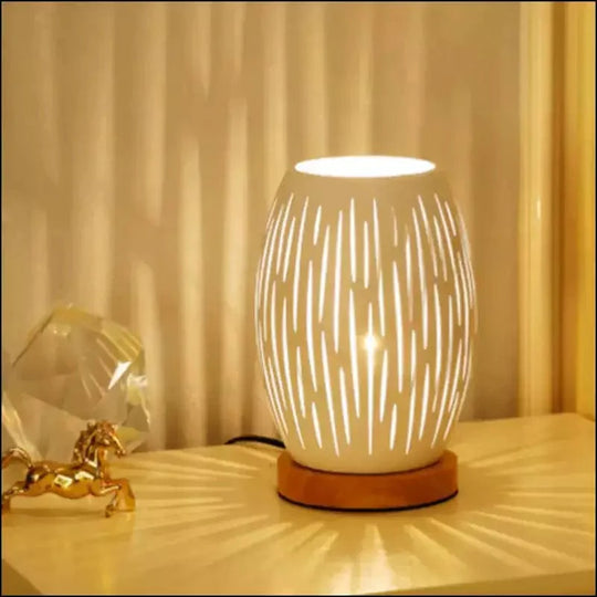 Geometric Lined Projection Table Lamp - EVERRD USA