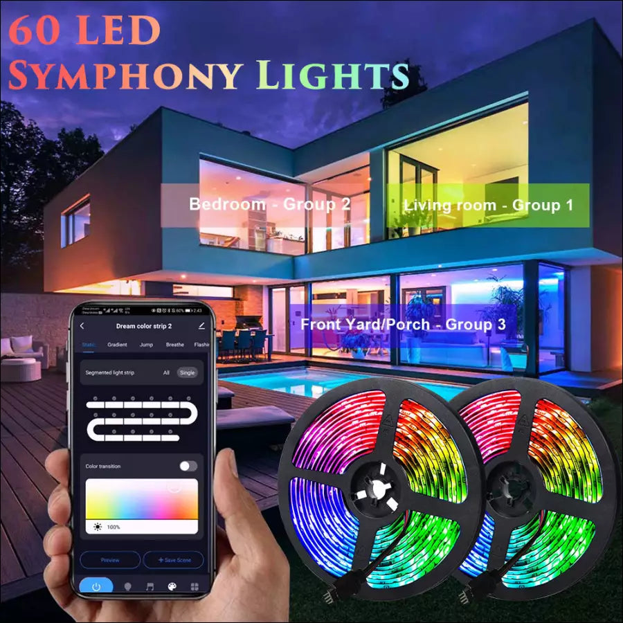 LED Strip Lights RGB 5050 Waterproof Flexible Ribbon - EVERRD USA