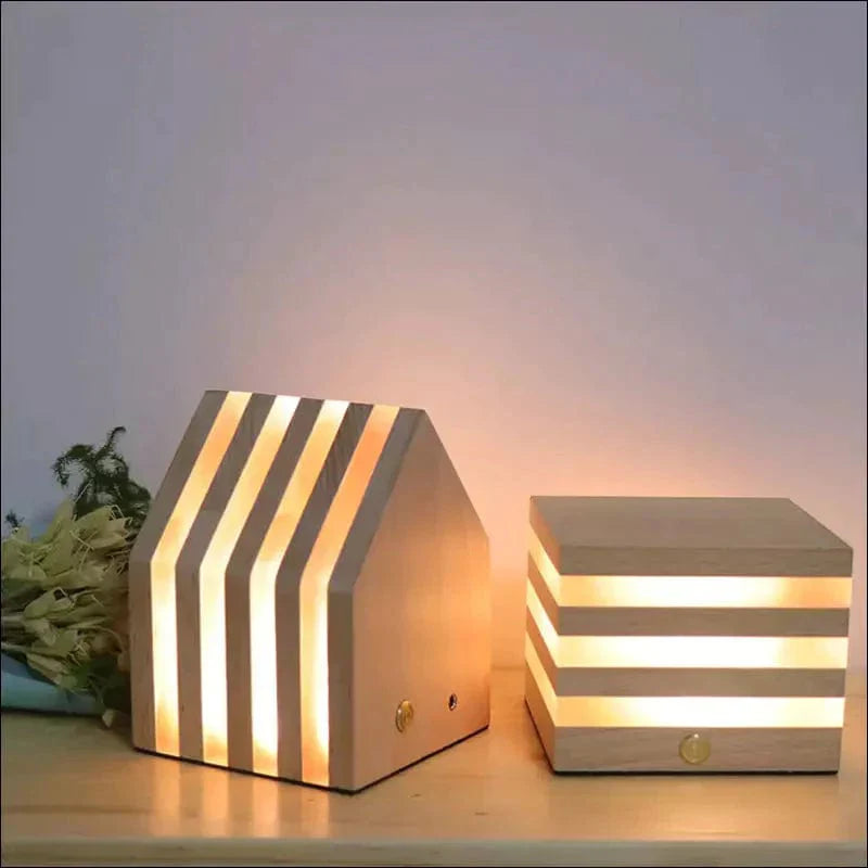 Ins Nordic Shooting Stripes Wooden Lamp - EVERRD USA