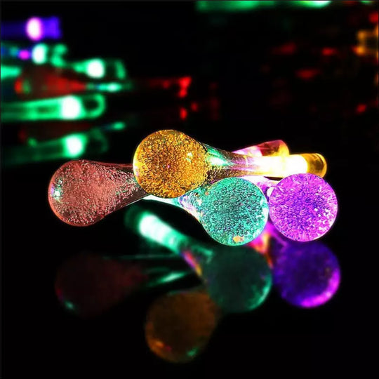 Outdoor Rainbow Water Drops Solar Lamp String Lights - EVERRD USA