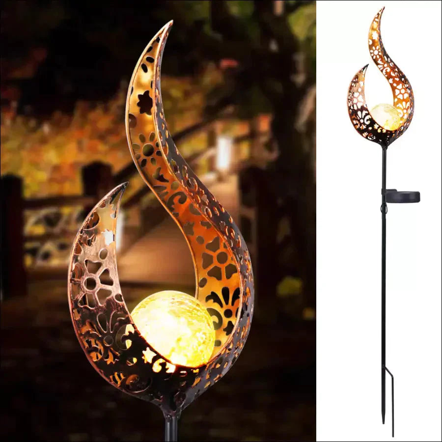 Outdoor Waterproof LED Solar Flame Light With Flame Effect Lamp - EVERRD USA