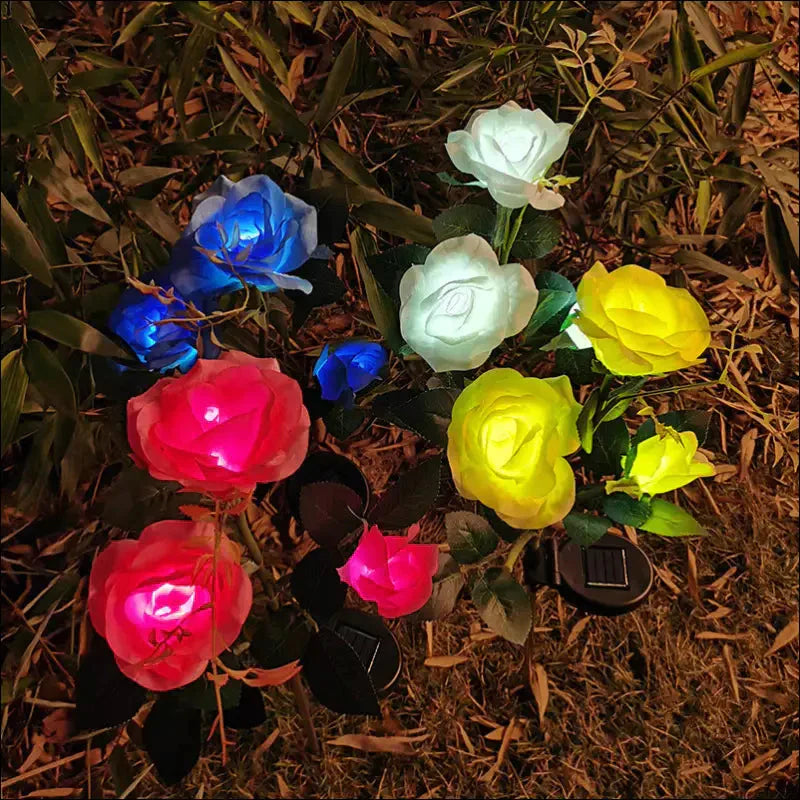 Resin Craft Lotus Tulips LED Solar Light For Garden & Lawn - EVERRD USA