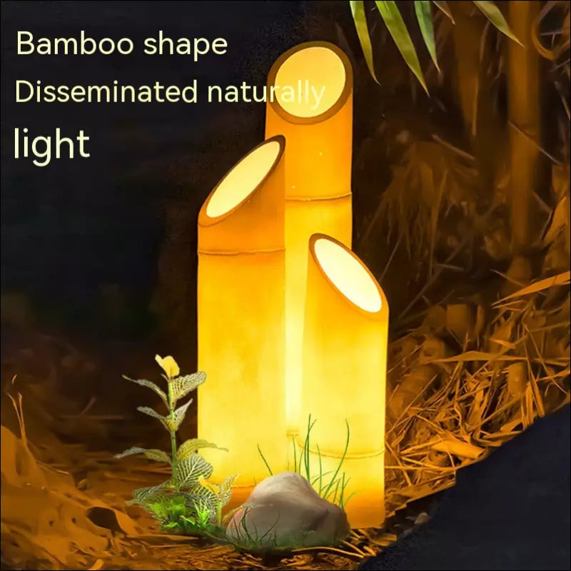 Solar outdoor waterproof simulation bamboo lamp garden - EVERRD USA