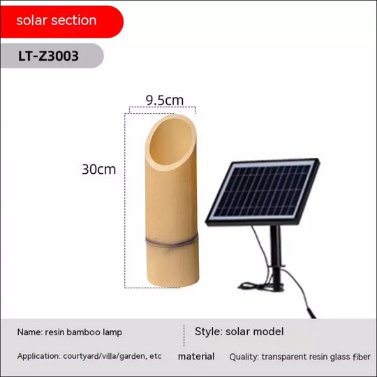 Solar outdoor waterproof simulation bamboo lamp garden - EVERRD USA