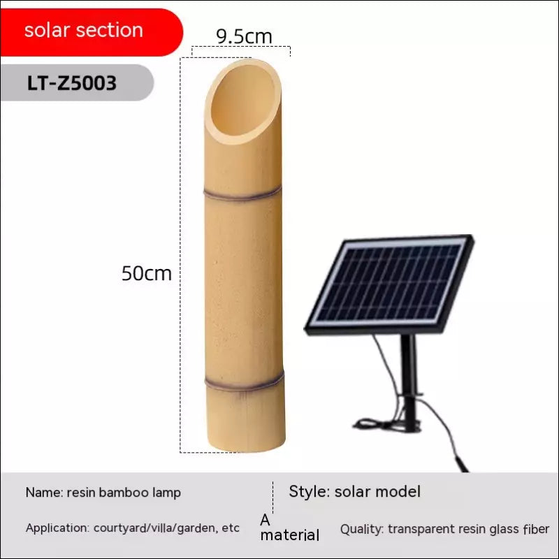 Solar outdoor waterproof simulation bamboo lamp garden - EVERRD USA