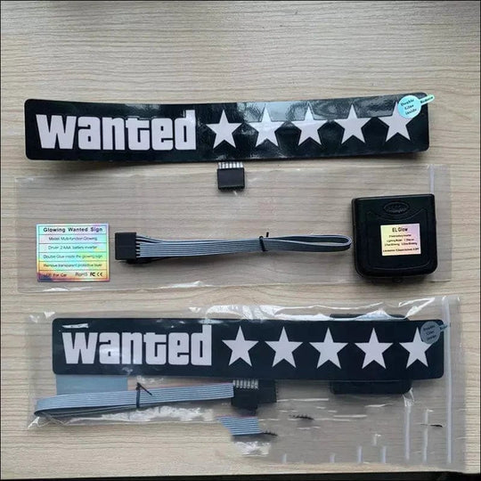 LED "Wanted" Car Window Panel - EVERRD USA