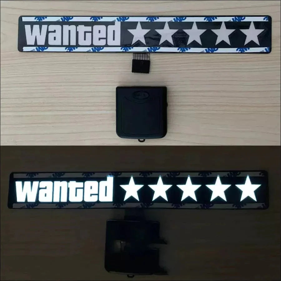 LED "Wanted" Car Window Panel - EVERRD USA